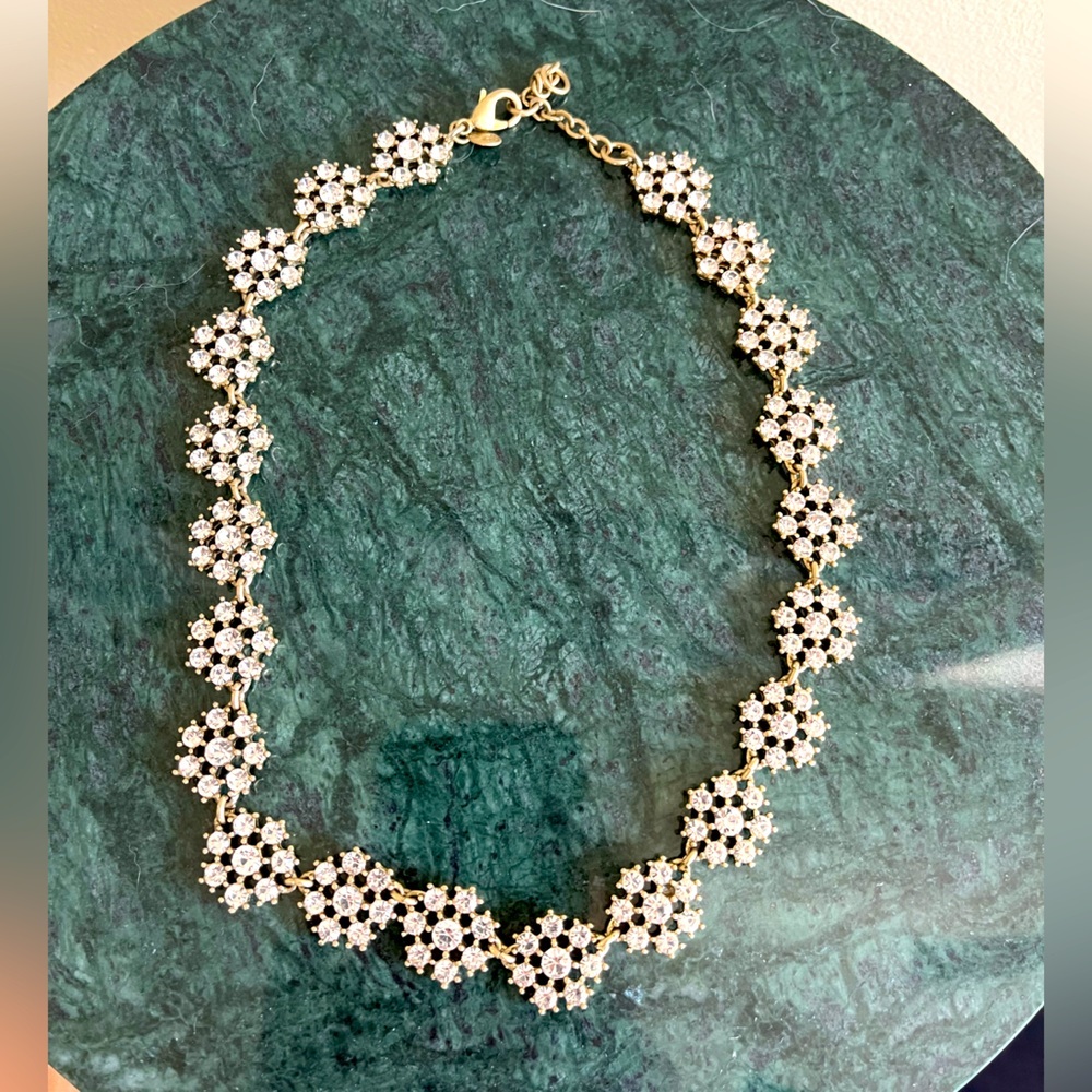 J. Crew snowflake-like design necklace